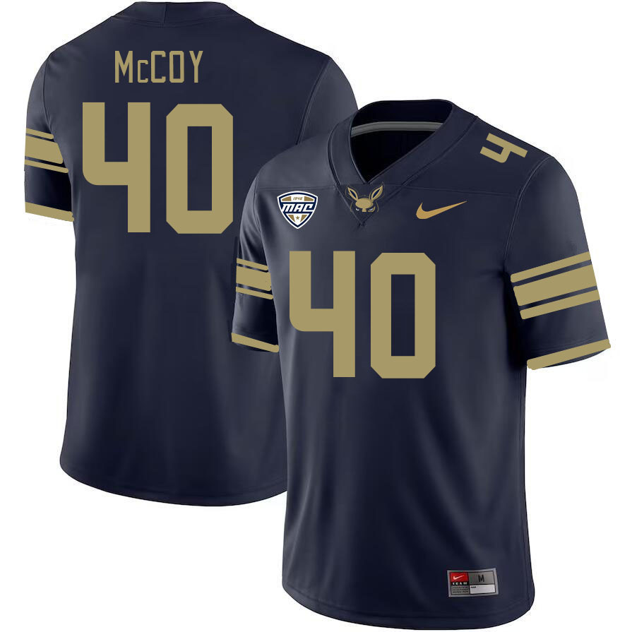 Men-Youth #40 Bryan McCoy Akron Zips 2023 College Football Jerseys Stitched-Blue